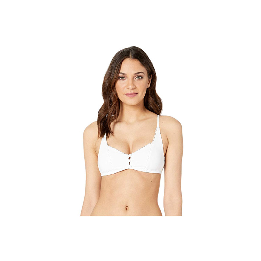 Isabella Rose Double Take Button Bralette White Size L
